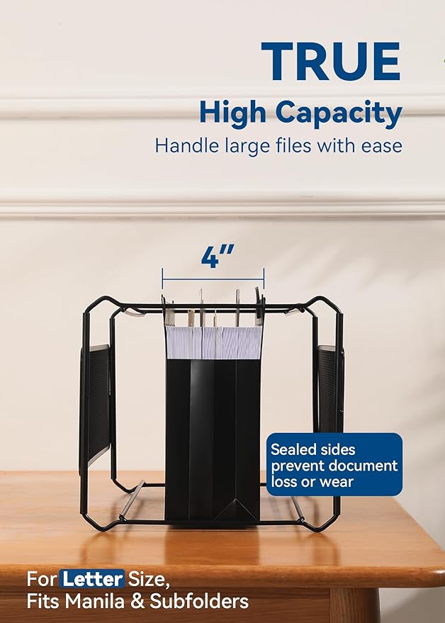 SortRax Plastic High Capacity Hanging File Folders, Letter Size, Heavy Duty - Image 2