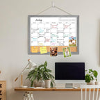 Calendar Whiteboard for Wall, 18x24 Inches Dry Erase Calendar Cork Board Combo - Image 6
