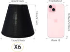 TAaMTYH small lamp shade chandelier shades set of 6，Fabric Lampshade - Image 2