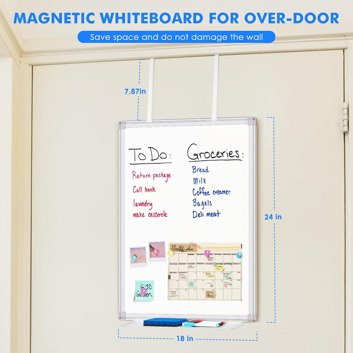 Maxtek Magnetic Dry Erase Board for Door 24 x 18 in