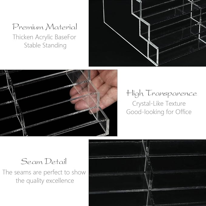 Vevitts 20 Slots Acrylic Business Card Holder - Image 5