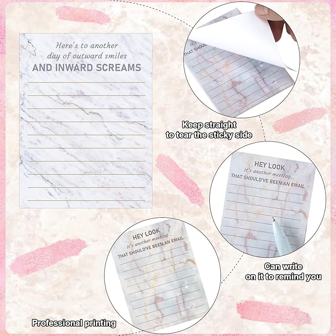 Funny Notepads with Sayings Sticky Funny Office Supplies to Do List Sarcastic - Image 3