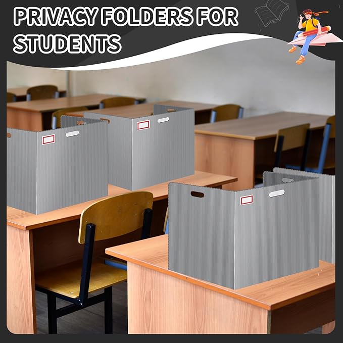 24 Pcs Desk Dividers for Students 14 × 17.5 × 14 Inch Plastic Durable and - Image 5