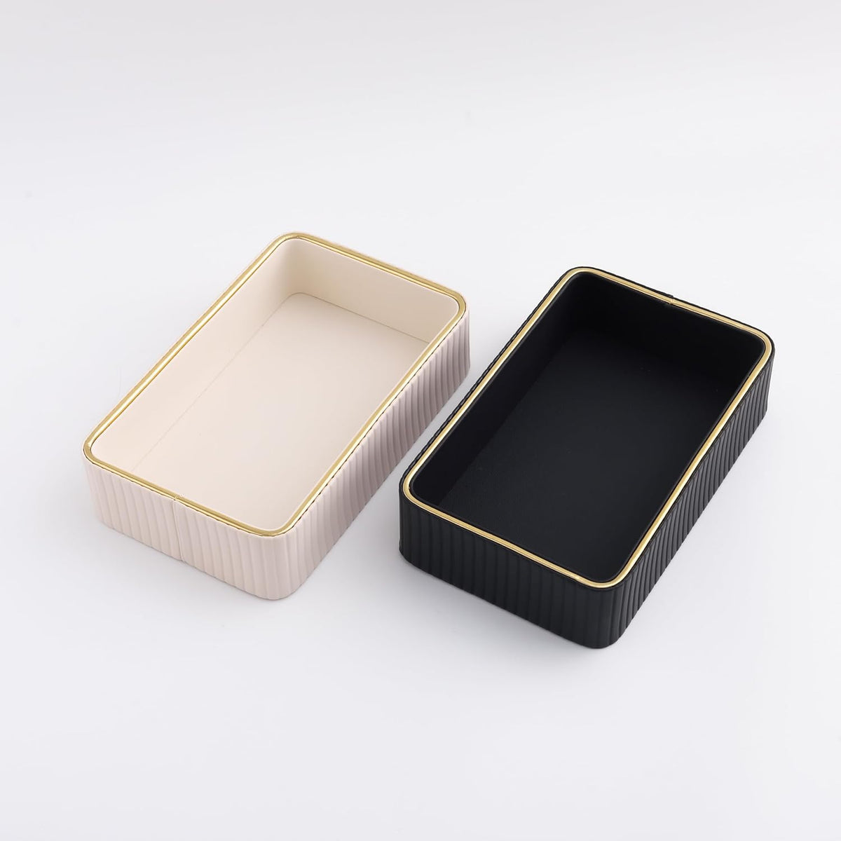 Vanity Tray for Women, Leather Rectangular Decorative Tray, Non-Slip Catch Al...