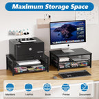 opnice computer monitor stand riser, desk organizer with on a desk or shelf