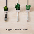 U Brands Adhesive Faux Succulent Cord Organizers, Kitchen Gadgets Cable - Image 3