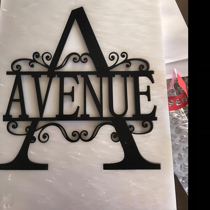 Personalized Metal Name Signs, Split Letter Monogram Wall Decor, Custom Last - Image 3