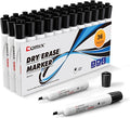 Comix Low Odor Dry Erase Markers Black, 36 Bulk Black Color Whiteboard Markers by Comix