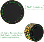 Hennaja Round Leather Art Supply Organizer, Remote Control Holder, 360 Degree - Image 4