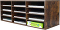 PAG Mail Sorter, Wooden Countertop Literature Organizer, Student & Desktop Bill by PAG
