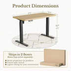 ErGear Height Adjustable Electric Standing Desk, 47.2 x 23.6 Inches Sit Stand - Image 2