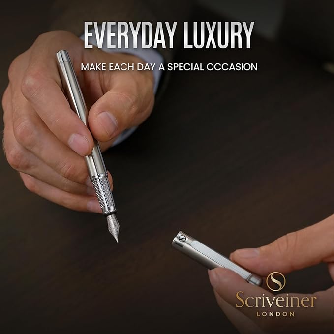 Scriveiner Stainless Steel Fountain Pen - Image 7