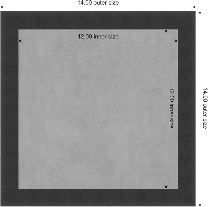 Amanti Art Black Framed Magnetic Board 14x14 X-Small Vision Board - Image 4