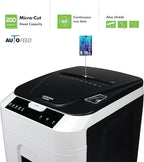 Aurora Commercial Grade 200-Sheet Auto Feed High Security Micro-Cut Paper - Image 2