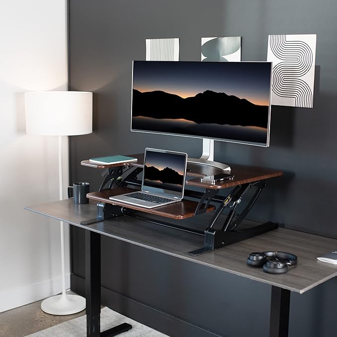 VIVO 36 inch Height Adjustable Stand Up Desk Converter, V Series, Quick Sit to - Image 6
