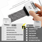 Miseyo Wide Identity Theft Protection Roller Stamp Set - Image 7