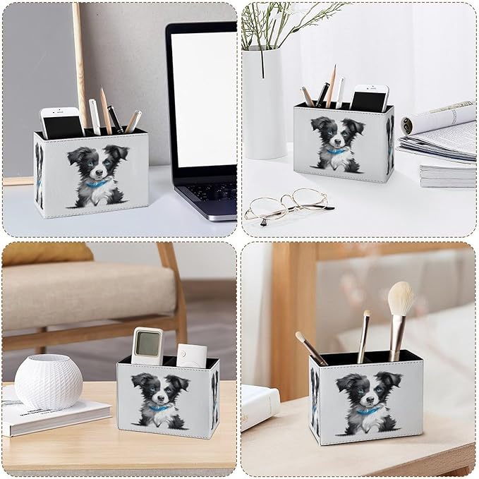 Famame Cute Border Collie Puppy Pencil Holder - Image 4