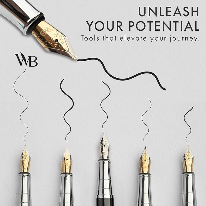 Wordsworth & Black Fountain Pen Gift Set, Includes Bottle, 6 Cartridges - Image 5