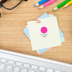 ChromaLabel 1/2 Inch Round Colored Stickers, Matte Finish Fluorescent Pink Dot - Image 3