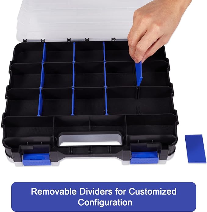 Hardware Organizer Box with 34 Compartments & Removable Dividers - Image 5