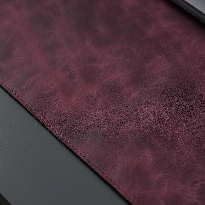 TORONATA Jersey Genuine Calfskin Leather Desk Pad, Office Desk Mat - Image 5