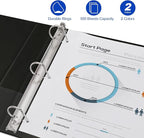 Comix Sturdy 2 Inch D-Ring Binders, 2.4mm-Thick, Holds 500 Sheets of 8.5" x 11" - Image 5