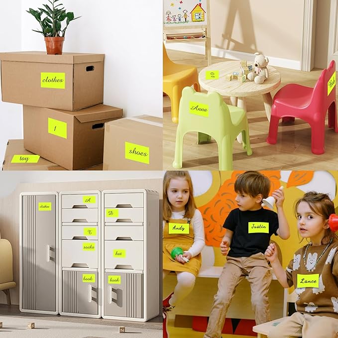 STARLIBOO Neon Colored Labels Stickers 3 x 2 Inch, Rectangle Moving Labels - Image 5