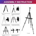 AROIC 8 Pack Painting Display Easel Stand Portable Adjustable Metal Tripod - Image 3