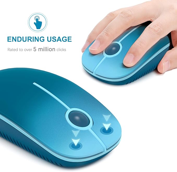 VssoPlor Wireless Mouse, 2.4G Slim Portable Computer Laptop Mouse - Image 3