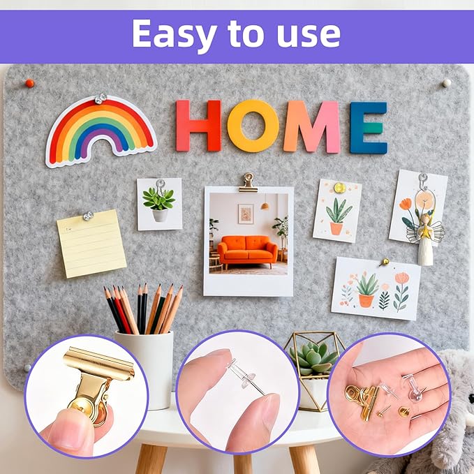 505 Pcs Push Pins Set 5 Style Thumb Tacks Decorative Push Pins Gold Metal Thumb - Image 4