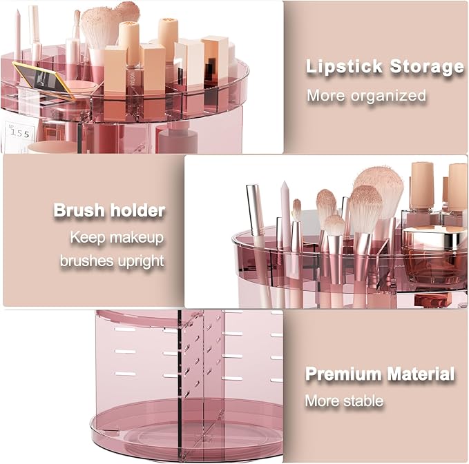 Jiavarry 360 Rotating Makeup Organizer - Image 7