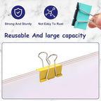 Ufmarine Large Binder Clips 1.6 Inch, Colored Big Paper Clips - Image 2
