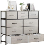 LUMTOK 10-Drawer Dresser, Fabric Storage Dresser Drawers by LUMTOK