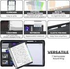 KLLVE Clipboard with Storage for Men Women, Leather Padfolio Portfolio with - Image 3