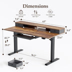 Klicelor 63 Inch Electric Standing Desk - Image 3