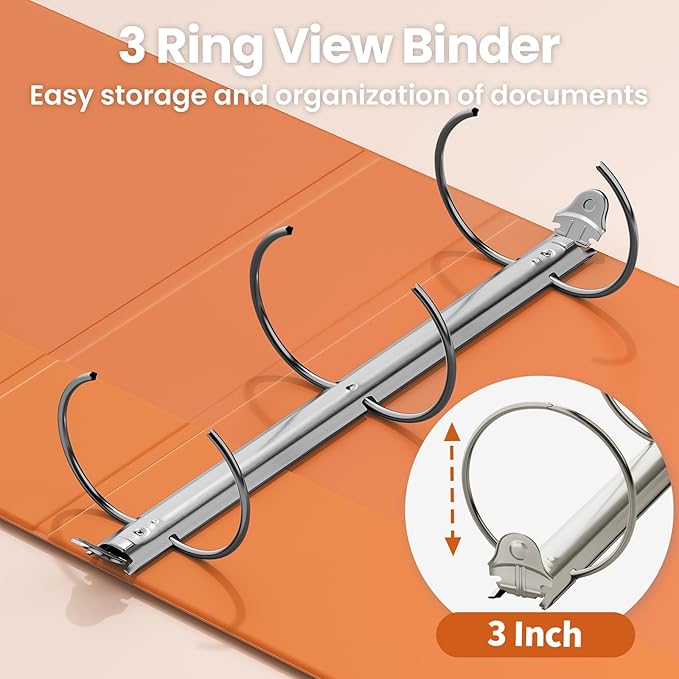 SUNEE 3 Ring Binder 3 Inch 1 Pack - Image 3
