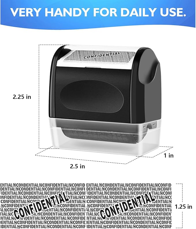 Identity Theft Protection Roller Stamp, 1 Refill Ink - Image 7