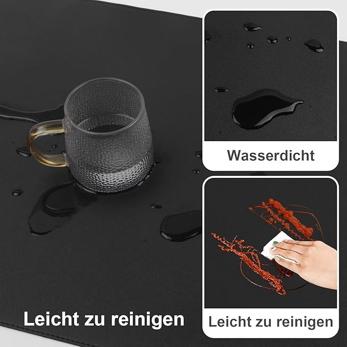 DAWNTREES Laptop Mat for Desk, PU Leather Desk Protector Pad, Non Slip - Image 4