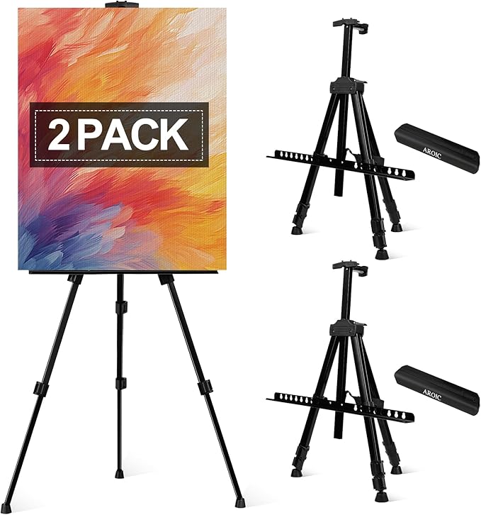 AROIC Art Painting Artist Easel Stand, Painting Display Easel Stand, Portable by AROIC