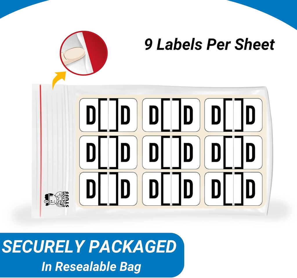 Alphabet Labels for File Folders, A to Z Plus Mc Complete Set with File Box and Indexes, Doctor Stuff, 126 Stickers of Each Letter, 3402 Labels, Jeter JTAM Series Compatible, Medical Chart Labels