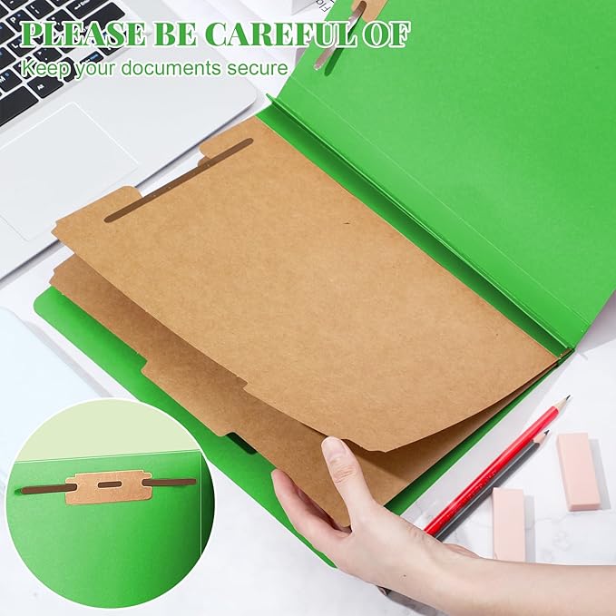 Skyygemm 48 Pcs Classification Folders Letter Size, 2 Divider Pressboard File - Image 4