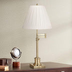 Creme Linen Large Box Pleat Lamp Shade 7" Top x 14" Bottom x 11" High - Image 7