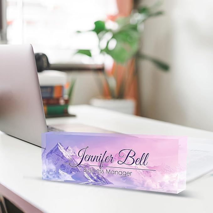 Personalized Name Plate for Desk, Custom Desk Name Plate, Acrylic Name Plate - Image 4