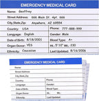 4 Pack Emergency Medical Information Id Card Red Medical Condition and - Image 3