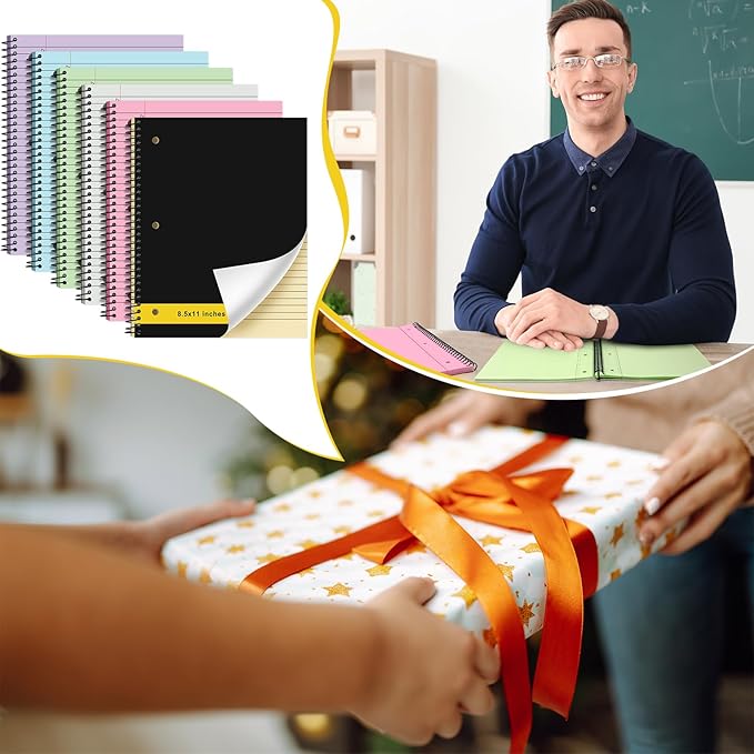 Resurhang 6 Pcs Legal Pad Top Spiral Bound Notebook 70 Sheets Double Sided - Image 7