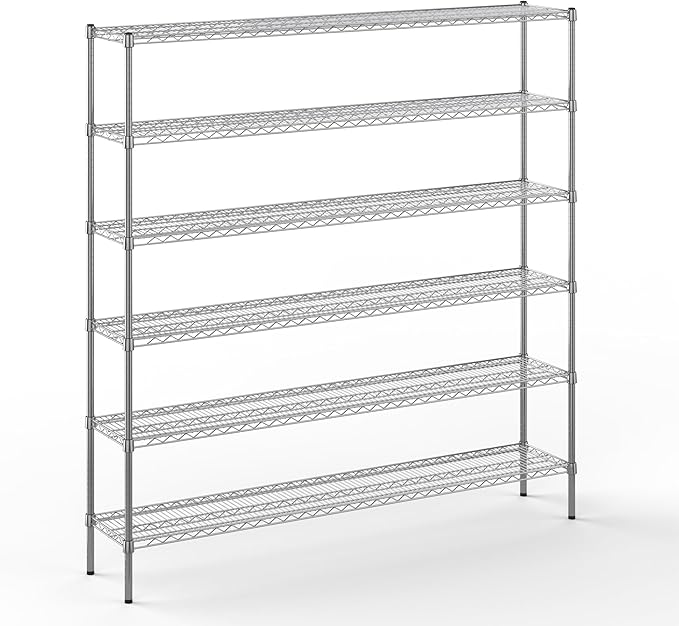 Regal Altair 14" Deep x 72" Wide x 74" Height Wire Shelving Kit | 6-Tier | NSF by Regal+Altair