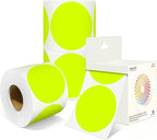 3 Inch Round Colored Dot Stickers, 4 Rolls in Dispenser Box by Unknown
