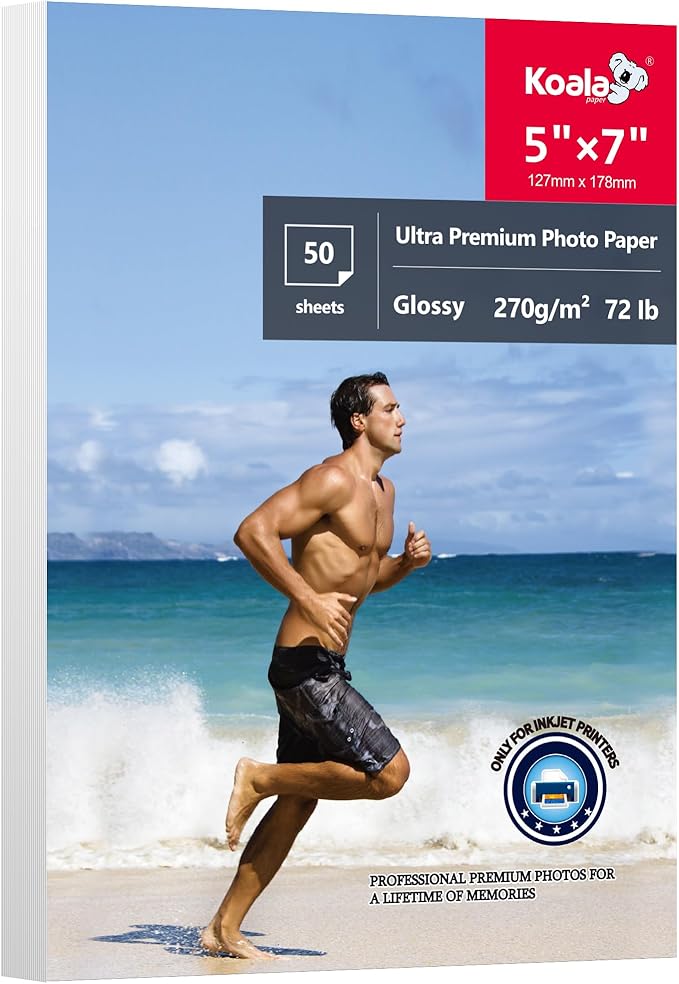 Koala Ultra Premium Photo Paper 5x7 In Glossy Photo Printer Paper by KOALAPAPER