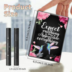 BWEGRHE Slim Credit Card Holder, Humingbird Flower RFID Blocking Metal Wallet - Image 2