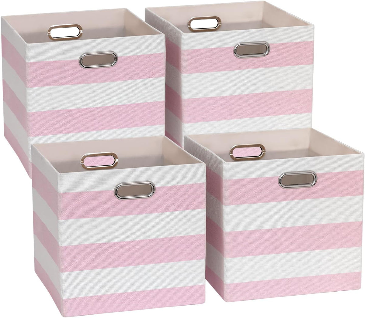 11x11x11 Inch Cube Storage Bins, Set of 4 Fabric Storage Cubes